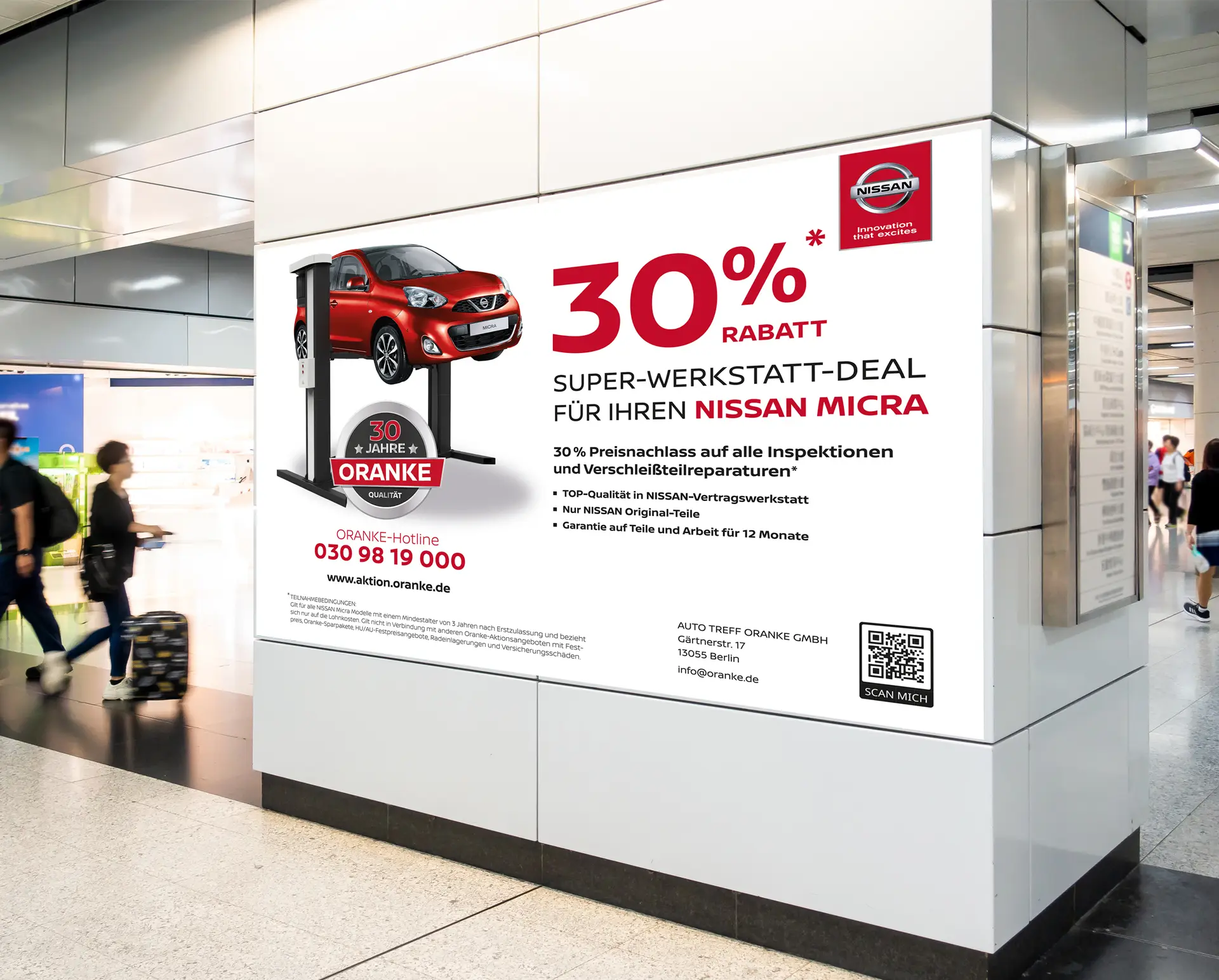 Referenz agreement - NISSAN Micra Kampagne Oranke